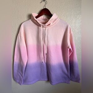Chaps Pink and Purple Ombre Hoodie
